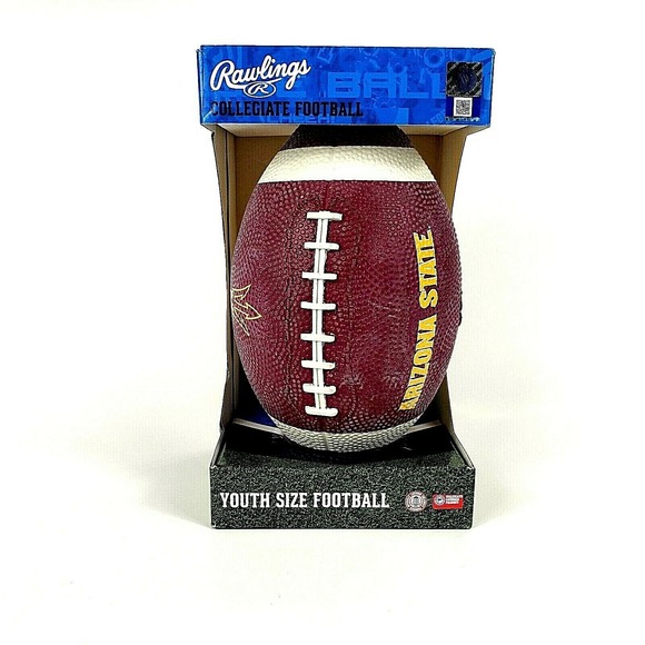 Rawlings Arizona State Collegiate Youth Size Football Red and Yellow - Picture 2 of 6